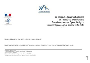 Dossier Pédagogique : Roméo et Juliette, Charles GOUNOD