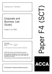 Corporate and Business Law (Scots) - ACCA