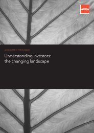 Understanding investors: the changing landscape - ACCA