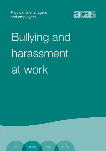 Bullying and harassment at work: a guide for managers and ... - Acas