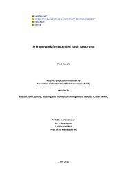 A Framework for Extended Audit Reporting - maastrichtuniversity