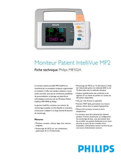 Moniteur Patient IntelliVue MP2 - achats-publics.fr