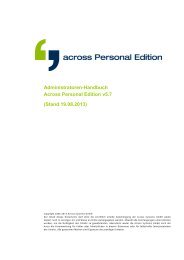 Administratoren-Handbuch Personal Edition v5.7 - Across