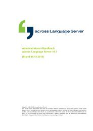 Administratoren-Handbuch Across Language Server v5.7 (Stand ...