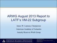 Presentation of ARWG August 2013 Report to LATF's VM-22 Subgroup