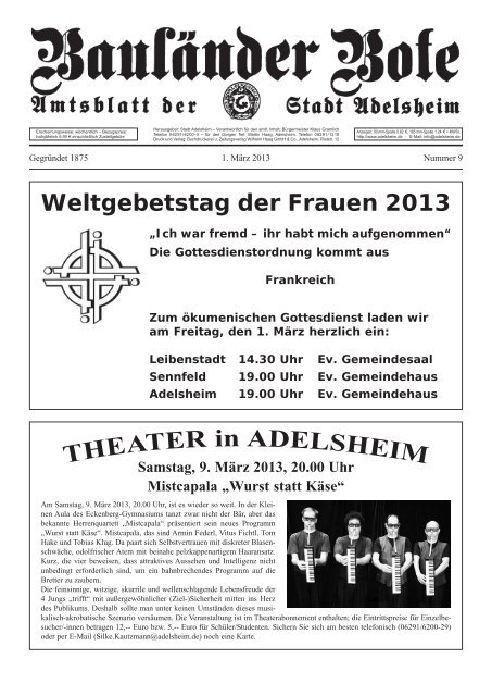 THEATER in ADELSH EIM