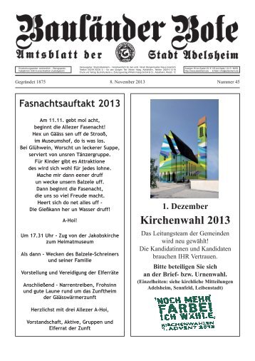 Fasnachtsauftakt 2013 - Adelsheim