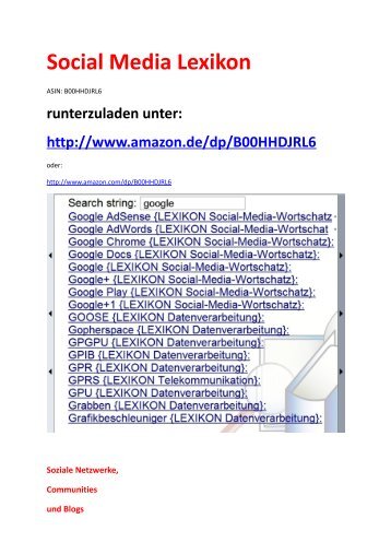 Schluss mit Web Wirrwarr amazon Fotos Bilder Glossar Begriffe Soziale Medien Netzwerke Social Media