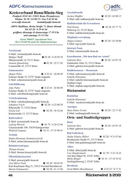 Rückenwind 03 / 2013 - beim ADFC