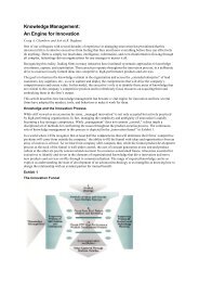 Knowledge Management: An Engine for Innovation - Arthur D. Little
