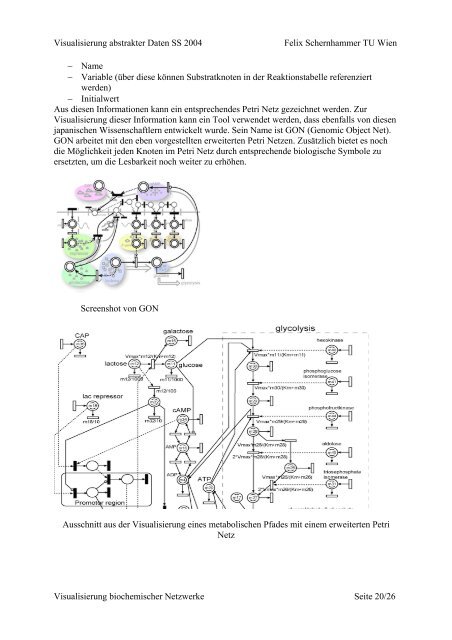 Visualisierung biochemischer Netzwerke - Arbeitsbereich für ...