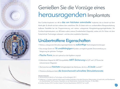 Hauptbroschüre "Hören Sie Ihre Welt" - Advanced Bionics