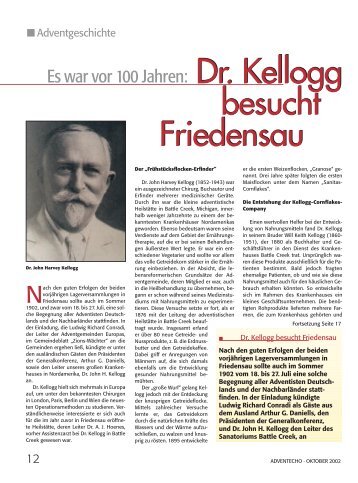 besucht Friedensau Dr. Kellogg besucht Friedensau - Advent-Verlag ...