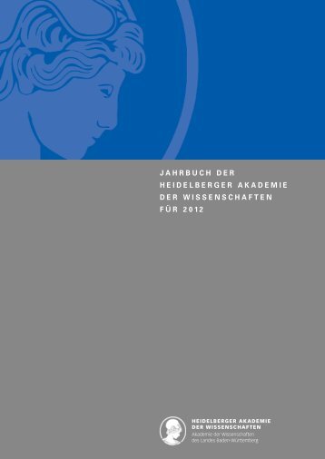 jahrbuch der heidelberger akademie der wissenschaften für 2012