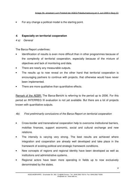 Summary Barca-Report E 27-08-09 - Association of European ...