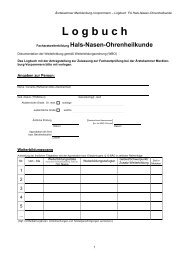 Hals-Nasen-Ohrenheilkunde - Ärztekammer Mecklenburg ...