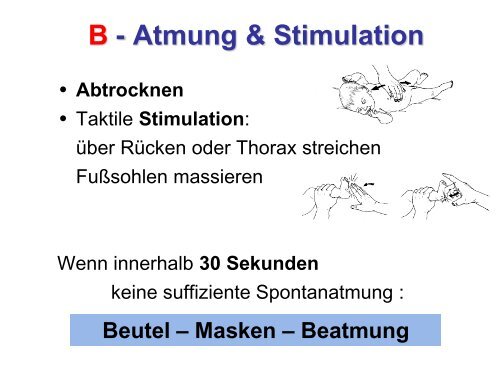 Erstversorgung und Reanimation des Neugeborenen