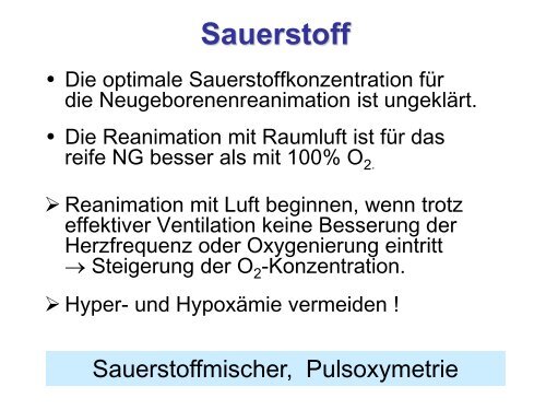 Erstversorgung und Reanimation des Neugeborenen