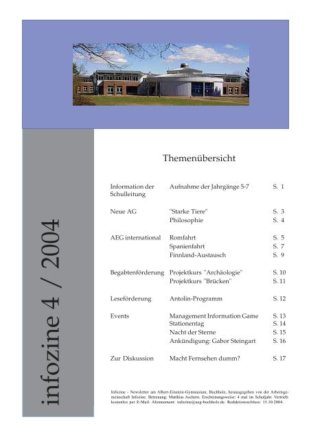 infozine 4 / 2004 - Albert Einstein Gymnasium