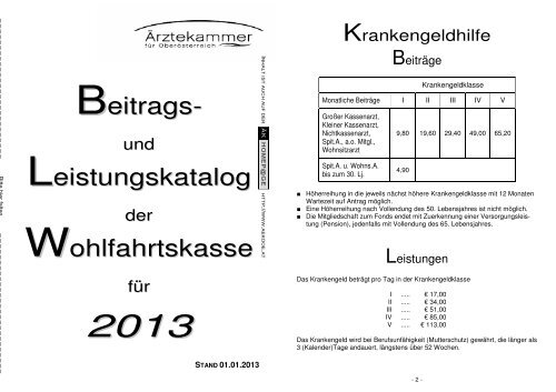 Beitrags - Ärztekammer Oberösterreich