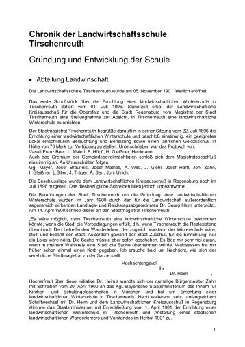 Gründung und Entwicklung - Amt für Ernährung, Landwirtschaft und ...