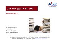 Burnout - Und wie geht's im Job ÄK