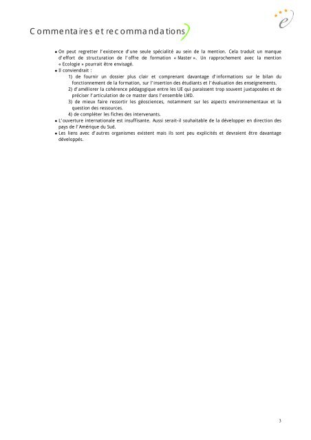 Evaluation des masters de l'Université des Antilles et de la ... - aeres