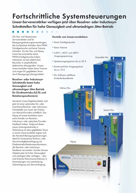 Fortschrittliche Bewegungssysteme für Verteidigung ... - Aerotech Inc.