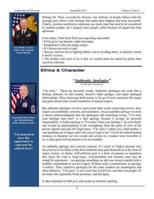 Leadership and Diversity Newsletter September - Air Force Link