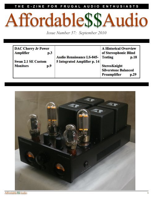 Issue Number 57: September 2010 - Affordable$$Audio