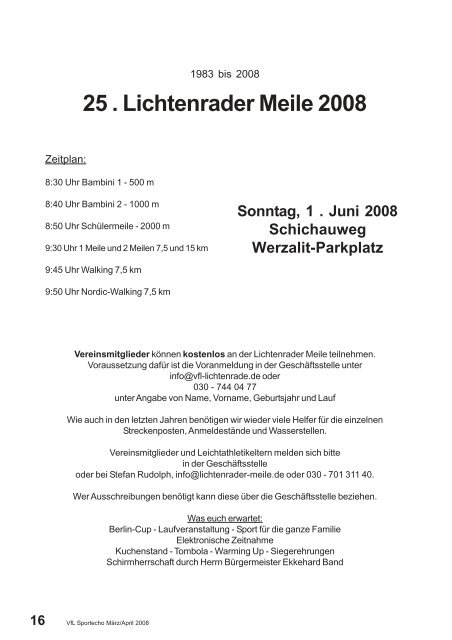 VfL Sportecho - VfL Lichtenrade