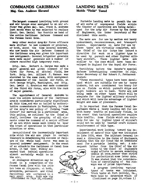 News Letter 1941 Jul-Dec - Air Force Historical Studies Office