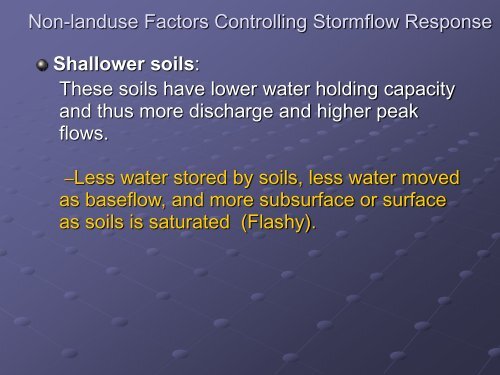 Storm flows and Stream Morphology