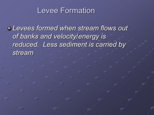 Storm flows and Stream Morphology