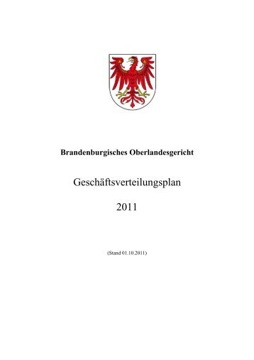 Geschäftsverteilungsplan 2011 - Amtsgericht Zossen