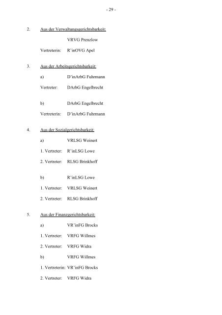 Geschäftsverteilungsplan 2011 - Amtsgericht Zossen