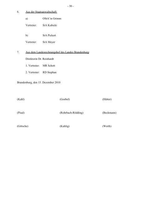 Geschäftsverteilungsplan 2011 - Amtsgericht Zossen