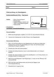 CO2 in Autoabgasen - Agnes-Pockels-Labor