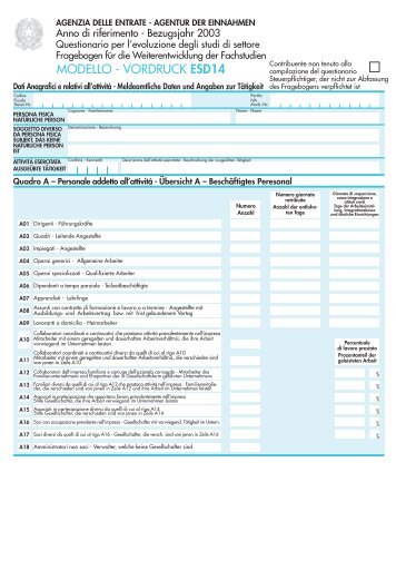 4) mod. ESD14 - Agenzia delle Entrate