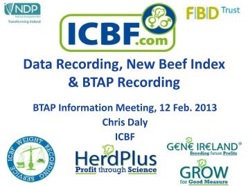 ICBF Data Recording Tasks