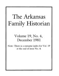 Family Historian - Arkansas Genealogical Society