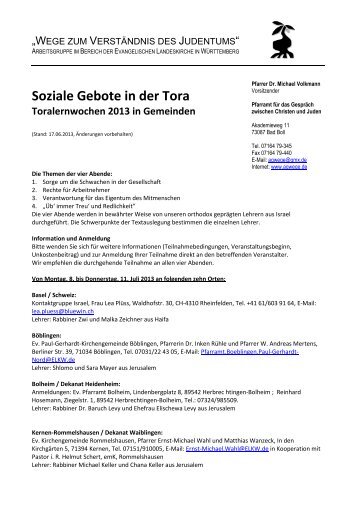 TLW 2013 Liste teilnehmender Gemeinden - Arbeitsgruppe "Wege ...