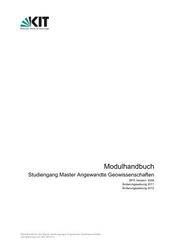 Anhang C: Modulhandbuch - KIT - AGW