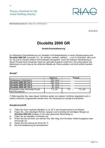 Dicoblitz 2000 GR - AHC Oberflächentechnik