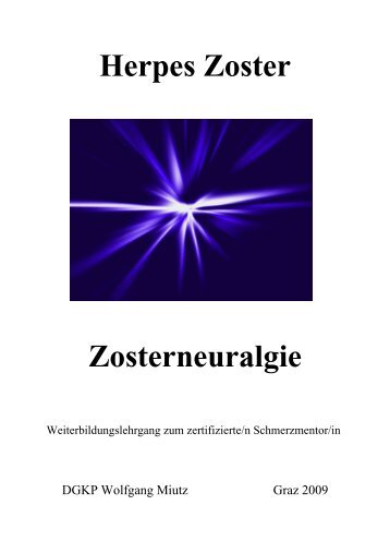 Herpes Zoster - Zosterneuralgie - Ahop