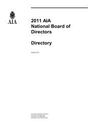 2011 AIA National Board Directory - American Institute of Architects