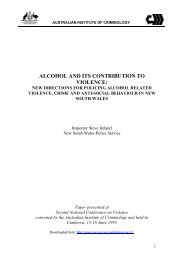 Alcohol and its contribution to violence - Australian Institute of ...