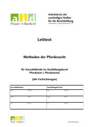 aid-Leittext: Methoden der Pferdezucht