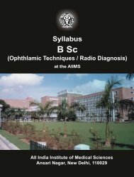 Syllabus B Sc - All India Institute of Medical Sciences