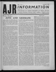 INFORMATION - The Association of Jewish Refugees